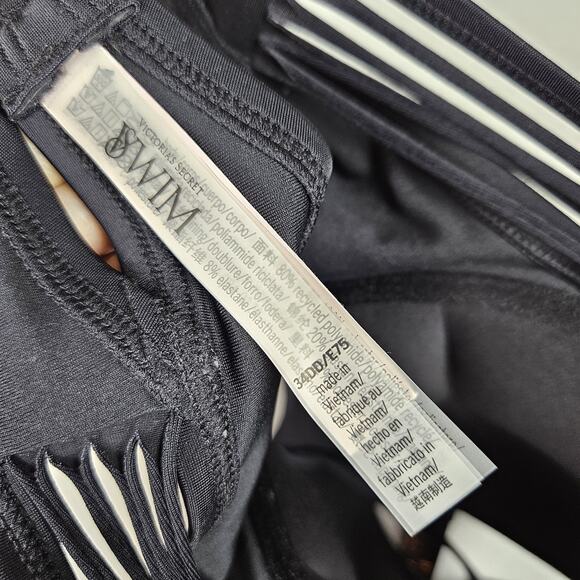 VS Archives Swim Bikini Top Victoria Secret Strappy Sided Bombshell Push Up 34DD - Picture 13 of 16